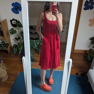 Reformation August Dress in Cherry